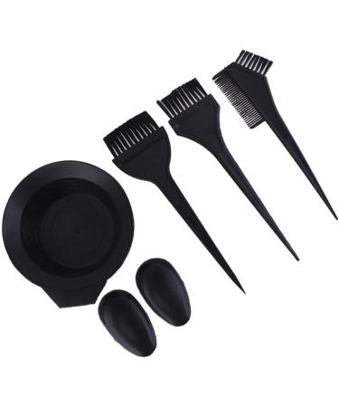 Cutefly Salon Hair Color Dye Bowl Comb Brush Set - Professional Hairdressing Tint Tools in Black for Flawless Application - Buy Online on GoSupps.com