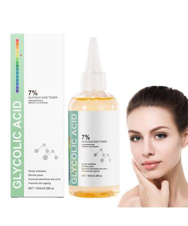 Smdrafy Glycolic Acid Toner Glycolic Acid 7 Toning Solution Exfoliating Toning Solution Facial Toner Reduces Pores Moisturizing Toning Serum Reduces Skin Spots and Acne 100 ML