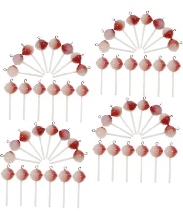 DIYEAH 250 Pcs Candy Keychain Decor Resin Crafts Earrings Charms Lollipops Charms for Crafts Making Charms for Diy Jewelry Resin Keychain Ornament Charms for Bracelet Making Set - Buy Online on GoSupps.com