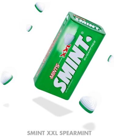 Smint XXL Peppermint Spearmint Strawberry Sweetmint Sugarfree Tins Set Bundle (Pack of 4) 36 Mints 25g each Tin - Buy Online on GoSupps.com