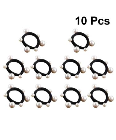 Solustre 10-Piece Pearl Hair Tie Set | Sweet Elastic Ponytail Holders for Women & Girls | Stylish Hair Accessories - Buy Online on GoSupps.com