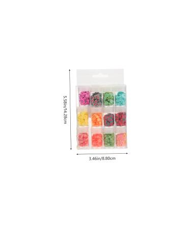 12 Boxes Nail Art Accessories - Resin Production Cell Phone Shell Charms | 3D Fruit Slices & Dessert Pearls for Manicure | Soft Ceramic 14.2x8.8x2.5cm Vibrant Colors - Buy Online on GoSupps.com