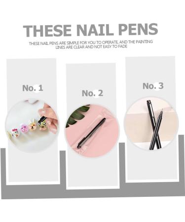 FOMIYES Nail Pen Nail Dotting Painting Drawing Pen Gel Nail Tool Nail Brush Pen Nail Polish Drawing Pen Art Graffiti Pen Manicure Dotting Pen Extension Gel Pen Abs To Color Drawing Tool 14X1X1CM Black - Buy Online on GoSupps.com