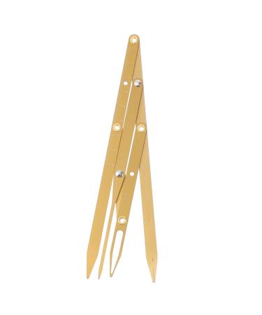 POPETPOP Eyebrow Scale Make up Kit Lady Tools Calipers Eyebrow Drawing Tool Second Generation Adjustable Gold 1 count (Pack of 1) Golden