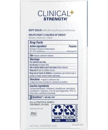 Secret Clinical Strength Anti-Perspirant Deodorant Soft Solid Light & Fresh Scent 1.6 oz - Pack of 2 - Buy Online on GoSupps.com