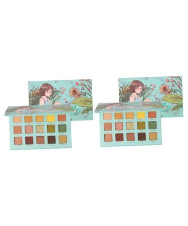 Balacoo 2 Pcs Eyeshadow Colorful Hair Cuffs Makeup Accessories Eye Shadow Pearlescent Childhood 1 count (Pack of 1) Greenx2pcs