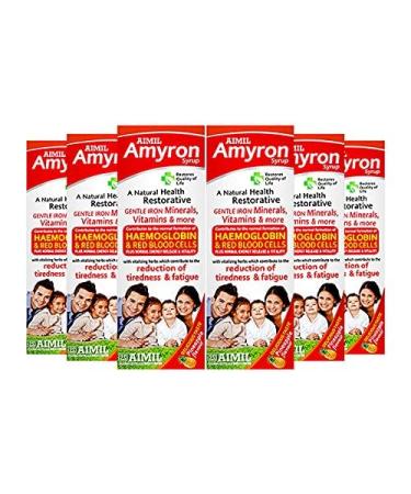 Generic Viva Amyron Multivitamins Syrup for Men & Women with 34 Ingredients| Reduce Tiredness & Fatigue | Improves Haemoglobin Level - 200 ML (Pack of 6)