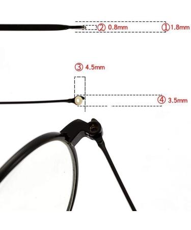 Buy EFARMA Glasses Replacement Arm Leg - Metal Temples Black Glasses Accessories 1 Pair for Durable Temple Replacement - Buy Online on GoSupps.com