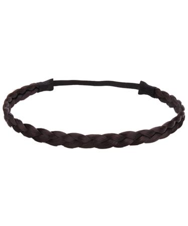 Fliyeong Colors Women Ladies Plaited Hair Band Braided Synthetic Hair Plaited Plait Elastic Headband Hairband Black Creative and Useful
