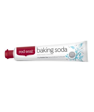 Red Seal Baking Soda Toothpaste   Neutralizes Plaque Acids  Nourishes  Protects Teeth & Gum Health Naturally & Cleans for Visibly Brighter Smile 3.5oz - Buy Online on GoSupps.com