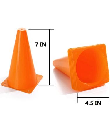 YOQXHY Soccer Cones (25 Pack) - 7 Inch Agility Training Sports Cones with Carry Bag - Ideal for Kids Football Basketball Drills - Field Markers in 5 Colors - Buy Online on GoSupps.com