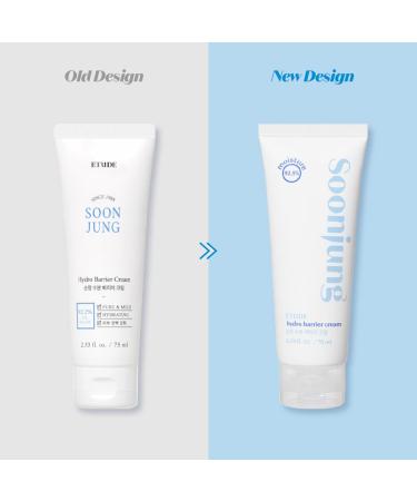 ETUDE SoonJung Hydro Barrier Cream 2.54 fl. Oz | Moisturizing & Soothing Non-Comedogenic Face Cream | Hypoallergenic & Fragrance-Free Skincare - Buy Online on GoSupps.com