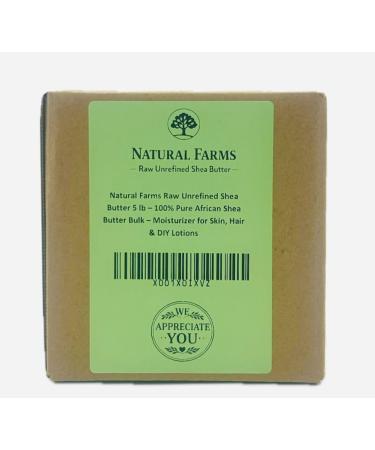 Natural Farms Bulk Ivory Raw Unrefined Shea Butter 5lb from Ghana Africa 16 Ounce (Pack of 1) - Buy Online on GoSupps.com