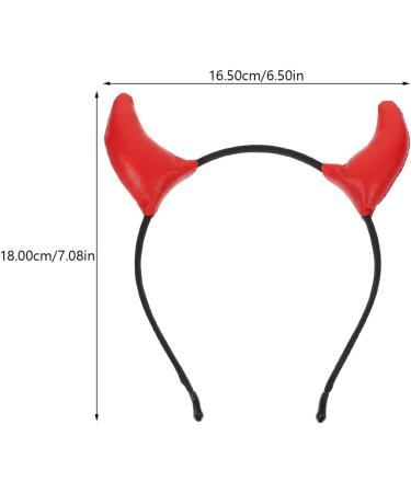 minkissy Devil Horns Headband - Halloween Devil Ears Hairband - Cosplay Parties Costume Accessory for Women Kids Red Halloween Party - Buy Online on GoSupps.com