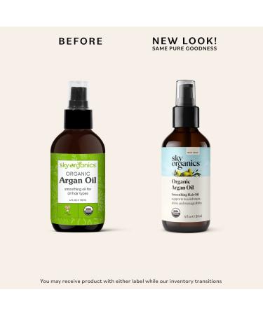 Sky Organics Organic Argan Oil for Hair - 100% Pure & Cold-Pressed - USDA Certified Organic - 4 fl. Oz - Buy Online on GoSupps.com