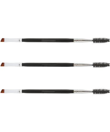 Verdant Touch Dual Eyebrow Brush Dual Brow Brush 3-Piece Set Portable Professional Angled Eye Brow Brush Dual Headed for Beauty Room Household Travel  - Buy Online on GoSupps.com