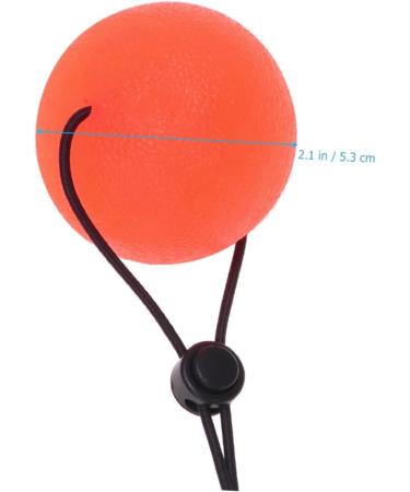 Solustrie Finger Handle Squeeze Ball - Wrist Exercise & Strength Training Toy - 5.3cm Orange Fitness Device - Buy Online on GoSupps.com