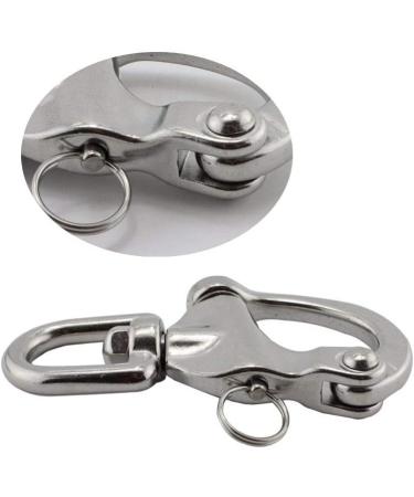 NRC&XRC Swivel Eye Snap Shackle Quick Release Bail Rigging Sailing Boat Marine Stainless Steel Clip Pair 2-3/4 - Silver - Buy Online on GoSupps.com