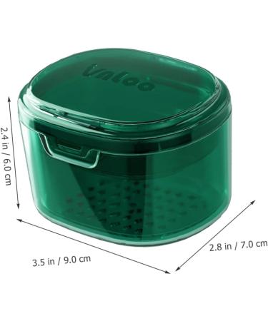 Frcolor 4-Piece Denture Retainer Storage Box Set - Travel Cleaning Case for Prostheses with Sieve - Buy Online on GoSupps.com