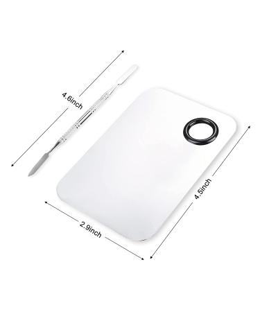 ALIOBC Stainless Steel Makeup Mixing Palette with Spatula - Artist Tool for Foundation and Nail Art - Buy Online on GoSupps.com