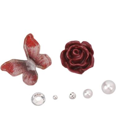 3D Cute Flower Butterfly Nail Charms Nail Glitter Charm Rhinestones Ornaments Nail Art Decorations Glitter Accessories for DIY Craft Nail Art Design Manicure Decor - Buy Online on GoSupps.com