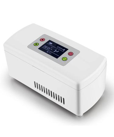 Insulin Refrigerator for Travel Portable Insulin Cooler Refrigerated Box Electric Medicine Travel Cooler with LCD Display for Diabetes Insulin Keeping Cooling 2-8 Battery*2