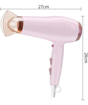 Portable Hair Dryer Foldable/2200W/Fast Dry/Negative ion Blow Dryer Constant Temperature Hair/Multi-Speed Adjustment/Travel/Household Hair Dryer 27*28CM Pink - Buy Online on GoSupps.com