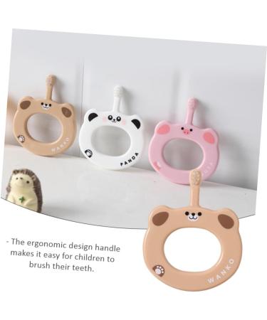 Minkissy Baby Toothbrush Set - 2 Cartoon Design Soft Bristle Toothbrushes for Toddlers & Newborns | Eco-Friendly Oral Care - Buy Online on GoSupps.com