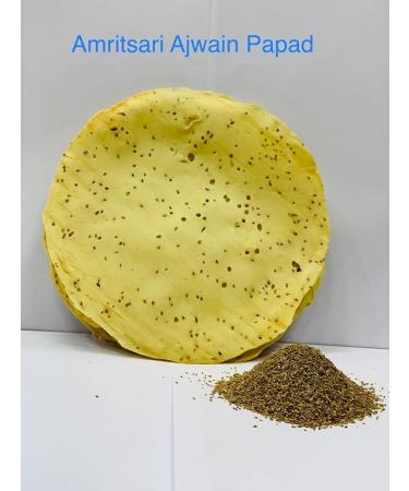 Ajwain Papad (urad dal) 200gms (Pack of 6) Desi Indian Papad Lentils Crackers Punjabi Masala - Buy Online on GoSupps.com