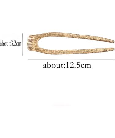 TseenYi U Sticks Hair Pins Gold Hair Sticks Pin Vintage French Updo Hairpin Metal Hair Fork Barrette Minimalist Updo Bun Chignon Pin Accessories for Women and Girls Gifts - Buy Online on GoSupps.com