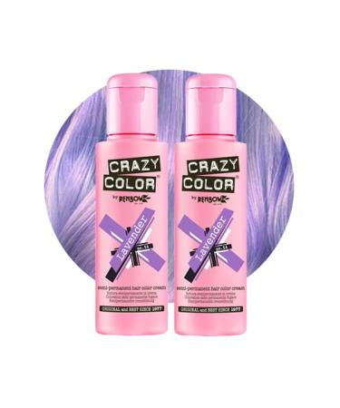 Crazy Color Pastel Lavender Semi-Permanent Duo Hair Dye. Highly Pigmented Pastel Purple Conditioning & Oil Nourishing Vegan Formula | No Bleach or Ammonia | 200ml - Buy Online on GoSupps.com