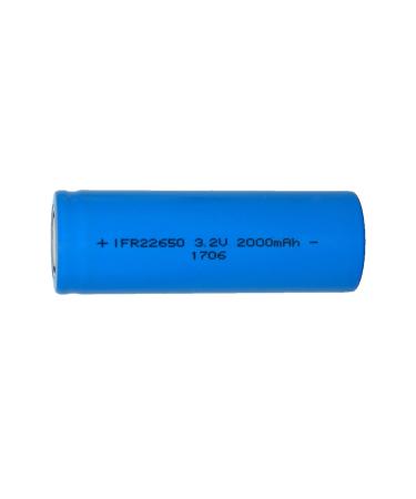 DUSLAN 2-Pack 22650 3.2V LiFeP04 2000 mAh Batteries