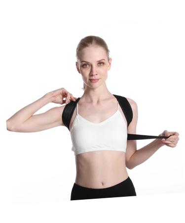 FOMIYES Adjustable Clavicle Support Brace - Belt Straightener & Shoulder Support for Improved Posture - Comfortable Upper Back Brace in Black - Buy Online on GoSupps.com