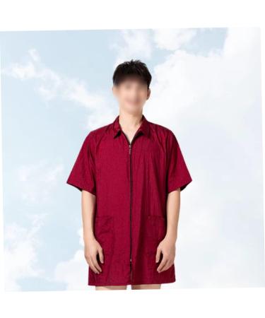 TEHAUX Dog Grooming Smocks Clothes Hair Barber Vest Hair Salon Gown Shirt Jacket Professional Barber Cape Zipper Hairdressing Cape Work Overalls Nursing Gown Woman Red Suspenders Hair Dye - Buy Online on GoSupps.com