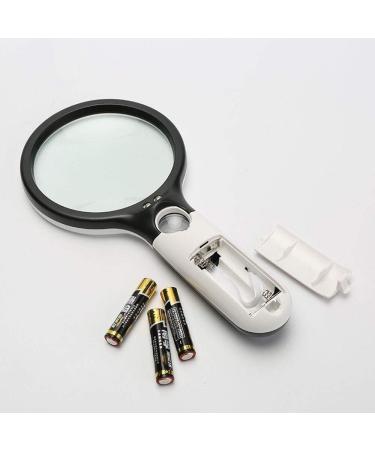 Magnifying Glasses Educational Hobby Magnifiers Portable 10 Times Reading Aids Magnifiers Mini Folding Handheld 5 Times Hd Magnifying Glass with Led Lights - Buy Online on GoSupps.com
