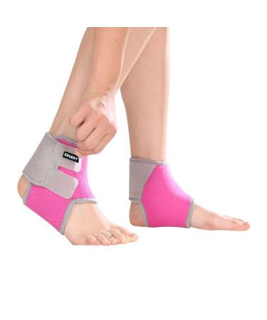 EULANT Kids Ankle Brace - Compression Sleeve for Foot & Ankle Swelling Injury Recovery | Ideal for Ice Skating Dance Hiking Running - Small Rose - Buy Online on GoSupps.com