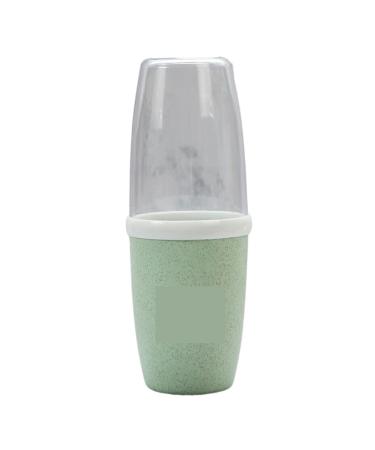 Digjobk toothbrush mug travel washbecher wheat straw toothpaste toothbrush storage box travel toilet article storage box portable bathroom accessories (color: green) 22.5*5.5 green