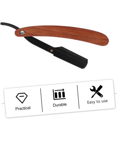 Magiclulu Manual Razor Holder Bracket - Professional Barber Tools for Clear Face & Beard - Red Sandalwood | 14.8x2.7x0.9cm - Buy Online on GoSupps.com