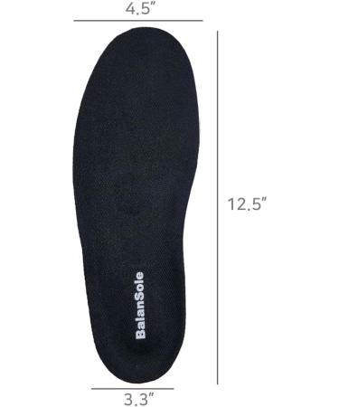 Men's Wide Fit Insoles 4E EEEE - Black | Comfort and Support - Buy Online on GoSupps.com