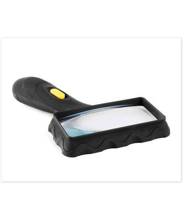 Magnifier with Lights Oblique Handle Read Magnifier 115 * 165 * 30mm Rectangular Lens Old Man Child Student Reading Read Newspapers Made in China - Buy Online on GoSupps.com