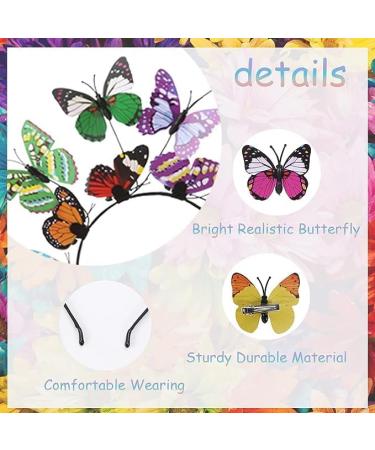 Orgoue Butterfly Headband Butterfly Fascinator Butterfly halloween Headband Festival Hair Accessories with 8 Butterfly Hair Clips for Adults Women Girls for Halloween Carnival Party Festivals Multicolor - Buy Online on GoSupps.com