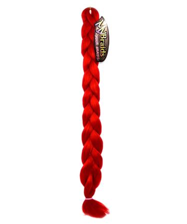 Premium 2m Ruby Red Braid Hair for Rasta Braids Dreads & Box Braids - Mybraids Artificial Hair Extensions - Buy Online on GoSupps.com