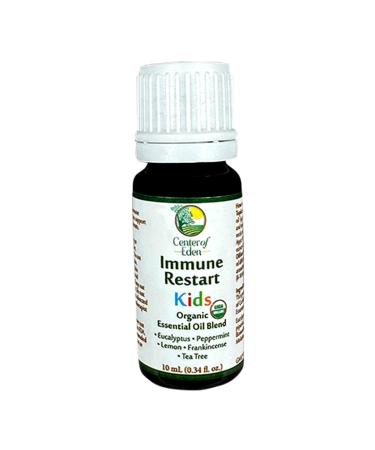 Immune Restart Kids Organic Essential Oil Blend for Immune Support 100% Pure Therapeutic Grade Non-GMO Eucalyptus Peppermint Tea Tree Lemon Frankincense