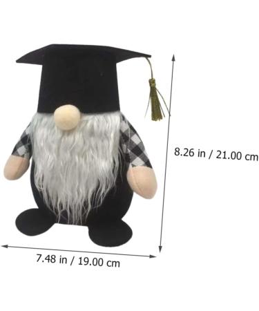 Cabilock 1pc School Season Dwarf Home Adornment Doll Lovely Ornament Graduation Decoration Faceless Black 21x19cm - Buy Online on GoSupps.com