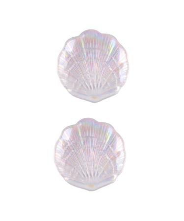 FOMIYES 2pcs Display Holder Mermaid Party Decorations Nail Gel Polish Colorful Party Nail Art Color Pallet Gel Drawing Tray Polish Mix Holder Nail Polish Pallete Manicure Jewelry Paint 13*13.9cmx2pcs As Shownx2pcs