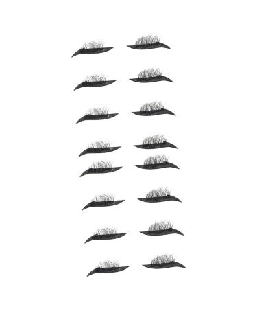 NOLITOY 8 pairs Strip Waterproof Stickers Line Glitter Decal Eye Black Dense Makeup Eyelash Tools Eyeliner 1 count (Pack of 1) Blackx2pcs