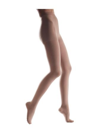 Lauma Medical 23-32 mmHg compression tights class 2 with closed toe varicose veins frequent swelling in the legs pain in calves and feet beige L-size long - Buy Online on GoSupps.com