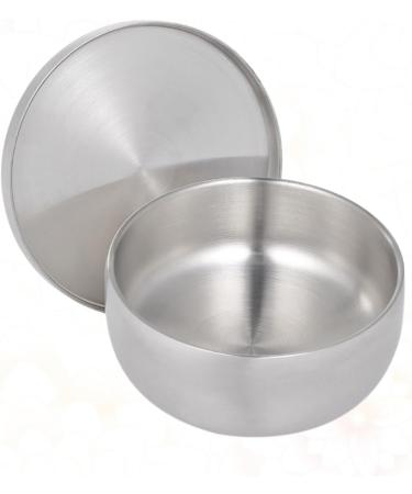 Beavorty 2-Pack Razor Soap Peel with Lid & Shaving Brush Holder | Premium Shaving Soap Bowl | Silver 11x11x6.5 cm - Ideal for Smooth Shaving - Buy Online on GoSupps.com