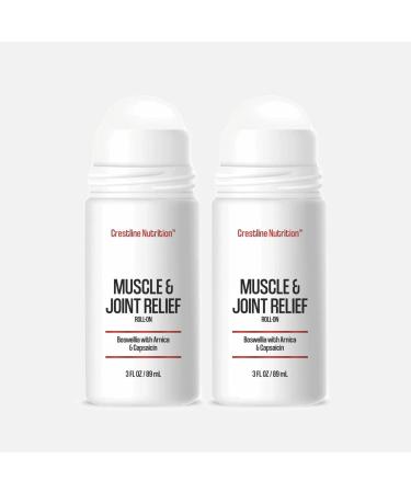 Crestline Nutrition Muscle & Joint Relief Supplement Fast Acting Formula to Soothe Muscle Discomfort Support Joint Health and Improve Flexibility - 3 fl oz / 89 ml - Pack of 2