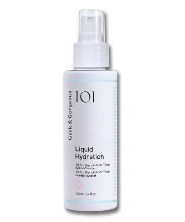 Geek & Gorgeous Liquid Hydration facial toner spray with 5% panthenol + Natural Moisturising Factors hydrates & soothes - all skin types 110ml - Buy Online on GoSupps.com